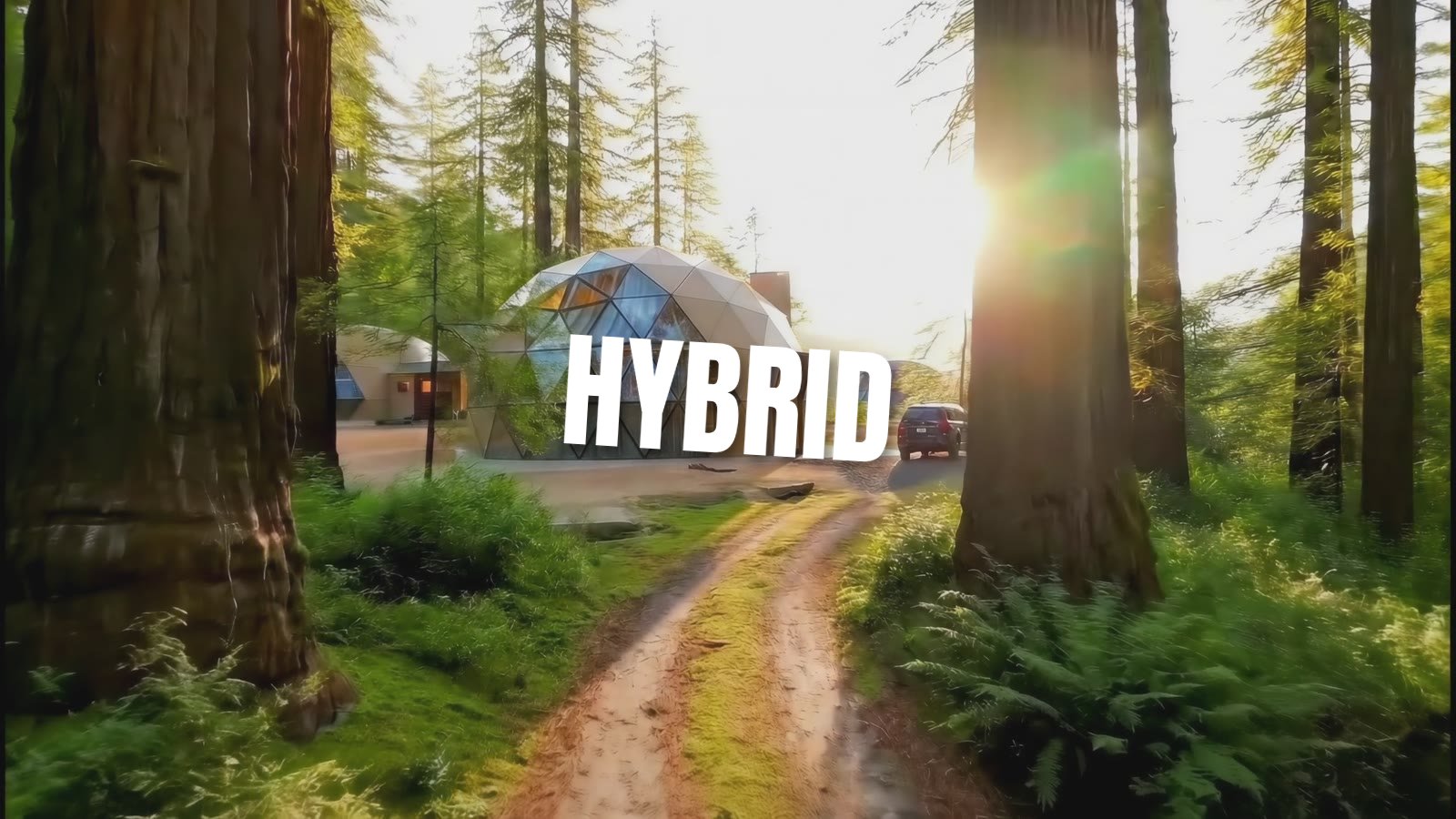 Hybrid glass panels on a geodesic dome